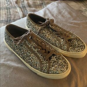 Old Navy Glitter Sneakers with gray trim